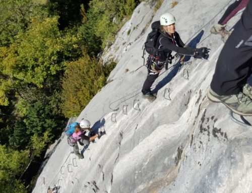 VÍAS FERRATAS EN EL PIRINEO ARAGONÉSLas Vías Ferratas, a caballo entre el senderismo y la escalada, son una actividad ideal para realizar en otoño; equipados con nuestro KIT de Vía Ferrata y de la mano de un Guía de Aragón Aventura: La Vía Ferrata de Articalena o Lízara, Santa Elena, Sorrosal, Obarra, Peña Rueba o Riglos, Espolón de la Virgen o Peñas Juntas de Bierge en Sierra de Guara